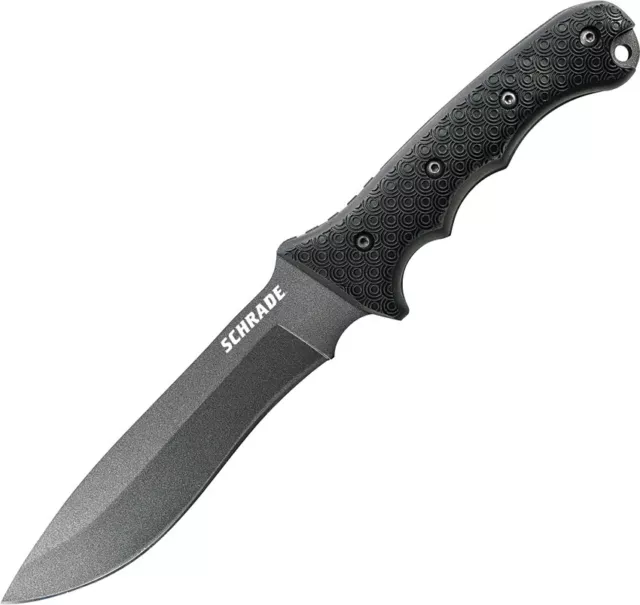 SCHRADE Extreme Survival Black Gray High Carbon Fixed Blade KNIFE w/ LEG TIE F9