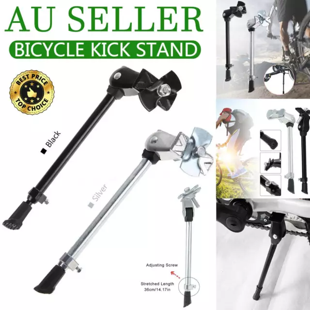 Adjustable Bicycle Mountain Bike Foot Rear Kick Stand Prop Side Parking For MTB