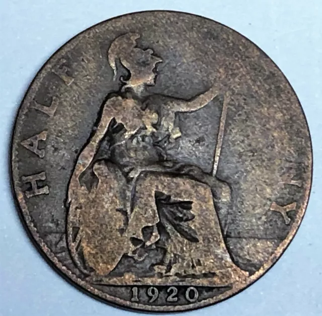 # C8272    Great Britain     Coin,     Half  Penny    1920