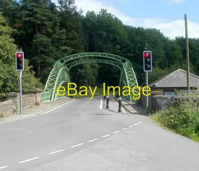 Photo 6x4 Traffic lights control traffic Chain Bridge Monmouthshire  c2011
