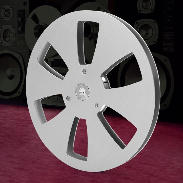 5inch 3 Holes 1/4 Opening Empty Reel, Empty Tape Reel, Aluminum Alloy Open Reel Sound Tape Empty Reel, Empty Reel For NAGRA, For Studer, Reel To Reel Recorder (Black