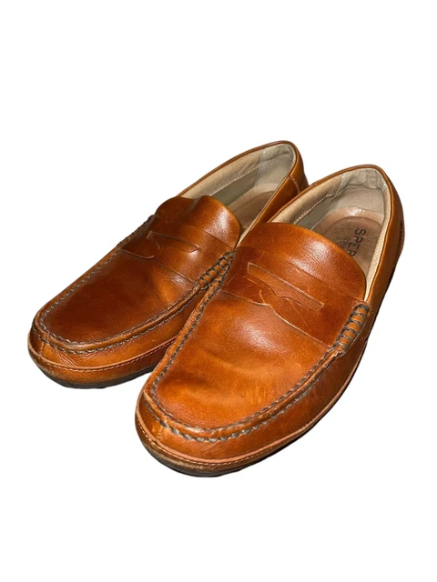 SPERRY HAMPDEN PENNY STS17817 Tan Leather Loafers Mens 11M  display picture 3