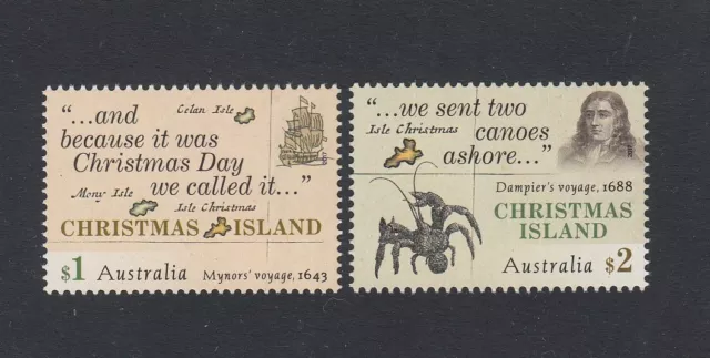 CHRISTMAS Island 2017 EARLY VOYAGES Design set of 2 MNH.- Early Explorers.