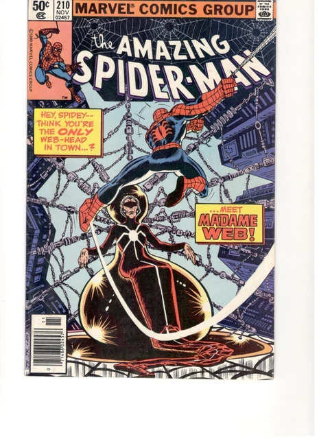 Amazing Spider-Man #210, Vol 1, 1980, 1St App Of Madame Web (Cassandra Webb)