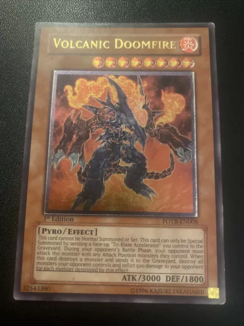 Volcanic Doomfire FOTB-EN008 Ultimate Rare 1st Edition Yugioh Card