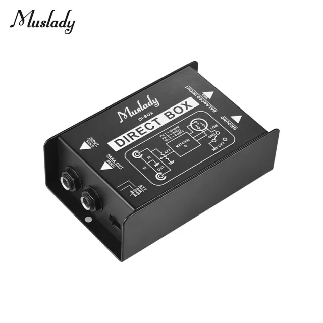 Muslady Professional Single Channel Passive DI-Box Direct Injection Audio H6V3