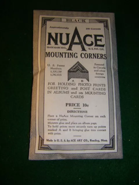 Esquinas De Montaje Fotohráficas - Stock Nuevo/Antiguo - 100 En Paquete Original - Ace Art Co.-