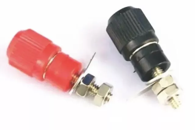 1 Pair 4mm Banana Plug Jack Connectors Red Black