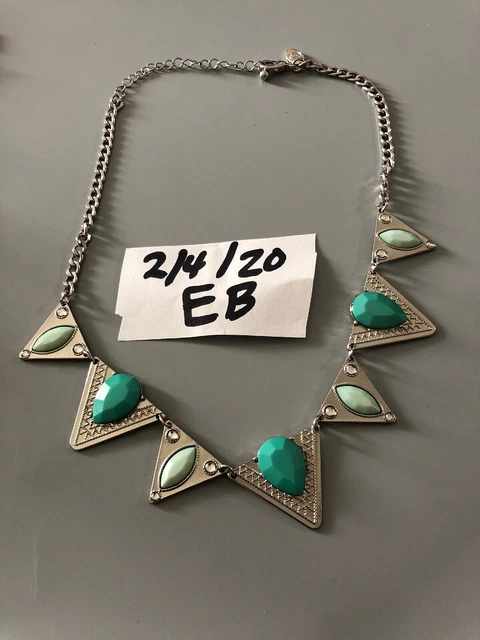 Pretty Charming Charlie Signed Silvertone Necklace