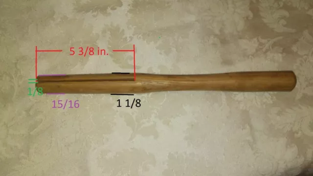 14" Length Hammer Wooden Handle  Wood Handle Replacement Oval Eye 2 man saw