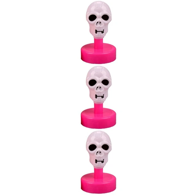 3pcs halloween crâne lumière horrible nuit lumière de crâne de crâne créative ca