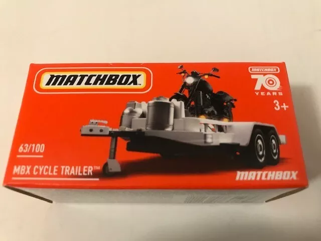 Mbx Cycle Trailer * 63/100  * New * 2023 Matchbox Power Grabs