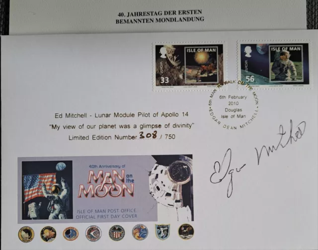 Apollo 14 Limitierte Auflage original Signiert Astronaut Ed Mitchell