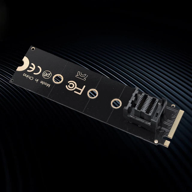 M.2 NVME To U.2 Converter Card Mkey PCIeX4 M.2 PCIe To SFF8643 (Vertical)