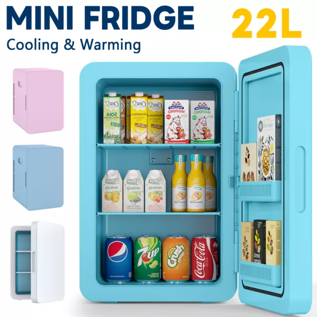 22L Mini Fridge Portable Car Refrigerator AC/DC Powered Cooler and Warmer