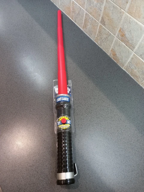 Star Wars The Clone Wars flick Lightsaber Hasbro 1999 / 2010 Red - Cosplay
