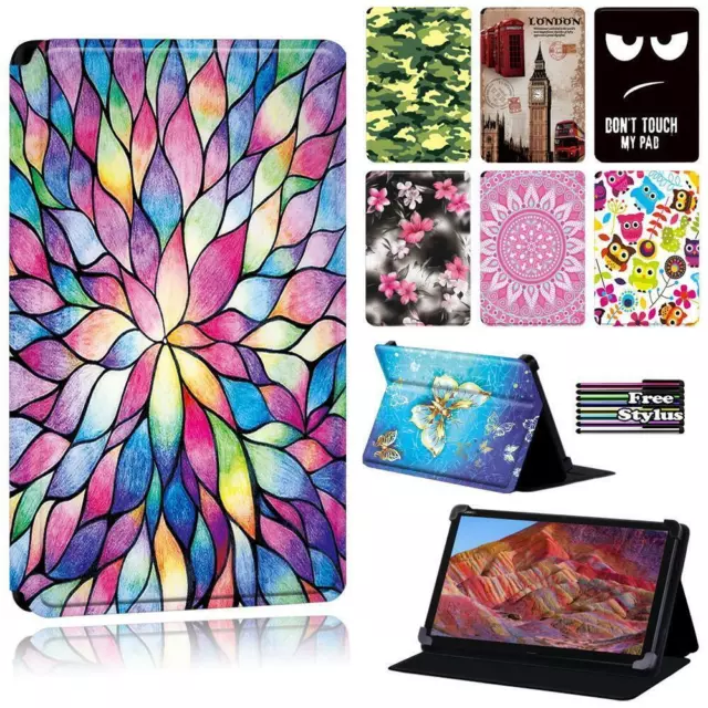 For Huawei MediaPad M1/M2//M3/M5/M6 Printing PU Leather Stand Cover Case