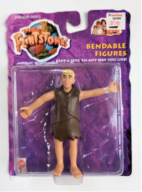 NEW 1993 Mattel The Flintstones Movie Barney Rubble Bendable Figure