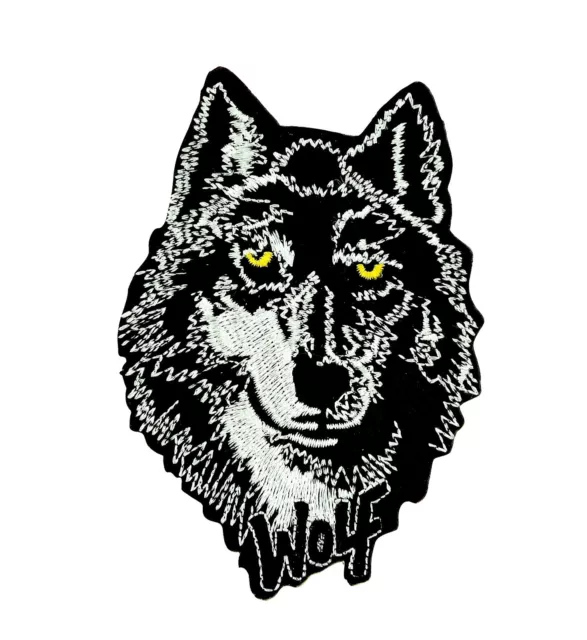 Patch toppe toppa ricamate termoadesiva biker lupo wolf backpack