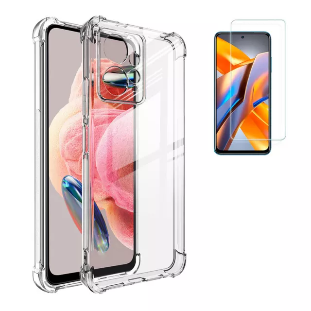 Funda Para Xiaomi Redmi Note 12 4G Transparente Reforzada Antichoque + Protector