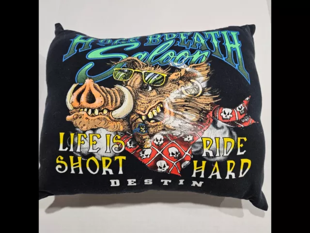 Hog's Breath Saloon Pillow, Cushion, Destin, Worlds Famous Hog's Breath Saloon Pillow, Cushion, Destin, Worlds Famous