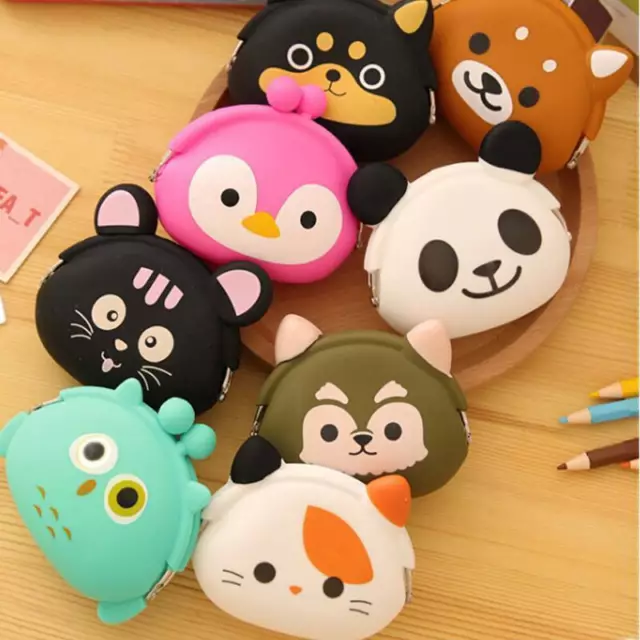 Womens Girls Kids Small Mini Wallet Card Coin Purse Zip Bag Cartoon Bag Gift~