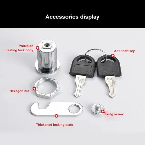 Padlock Drawer Cupboard Box Lock With 2 Keys Cam Locks  16/20/25/30mm 16/20/25/3
