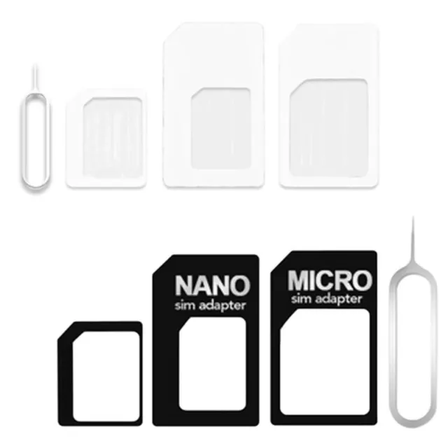 4 in 1 Convert Nano SIM Card to Micro Standard Adapter for iphone for samsung 4G