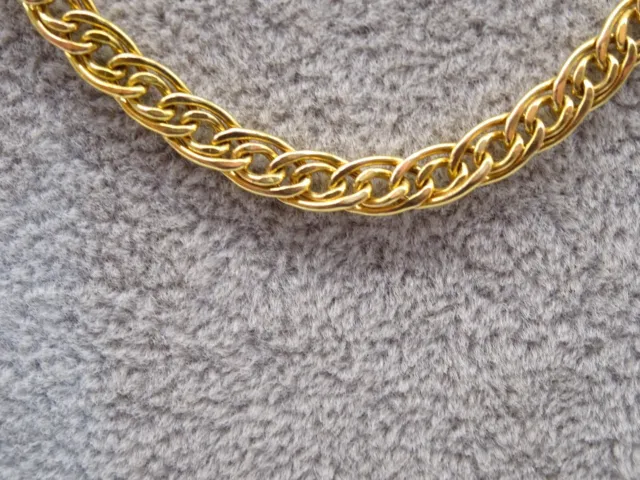 9ct Gold Flat Double Curb Chain Necklace 6.1g