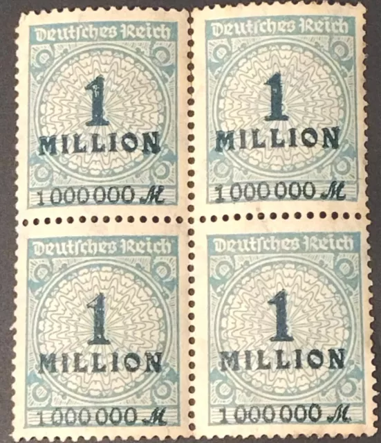 1915 - 1924 Weimar Republic Germany Rare- 1 Million Mark Inflation Postage Stamp