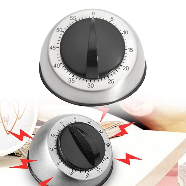 Temporizador de cocina 360 grados 60 minutos cocina acero inoxidable