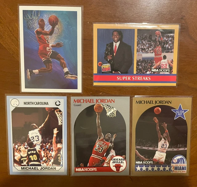 MICHAEL JORDAN 1990 Lot Of 5 Different Basketball Cards Chicago Bulls