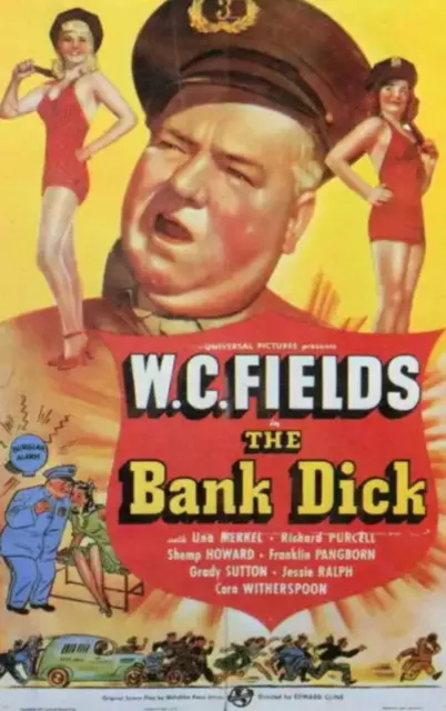 New Sealed The Bank Dick W.C. Fields Vintage Movie Poster Print