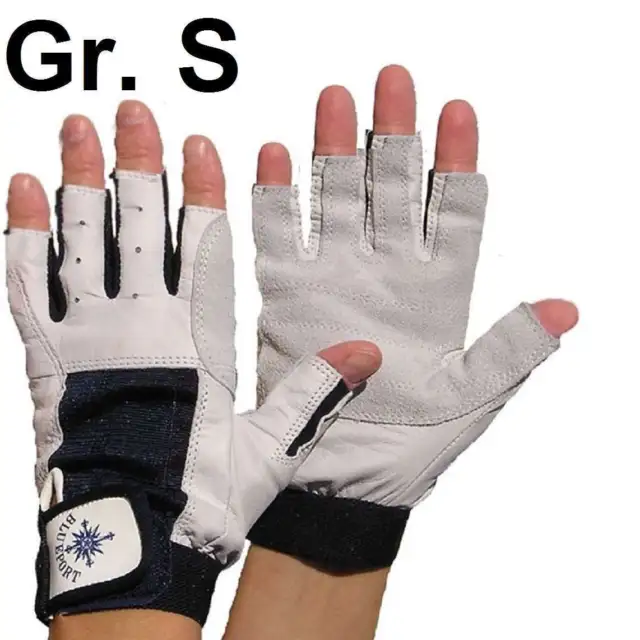 BluePort Roadie Handschuhe Leder Gr. S / 7 ohne Finger Rigger Gloves Bühnenbau