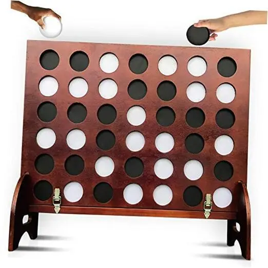 Games - Giant Four in a Row (All Weather) Outdoor Game with Carrying 3ft x 2ft
