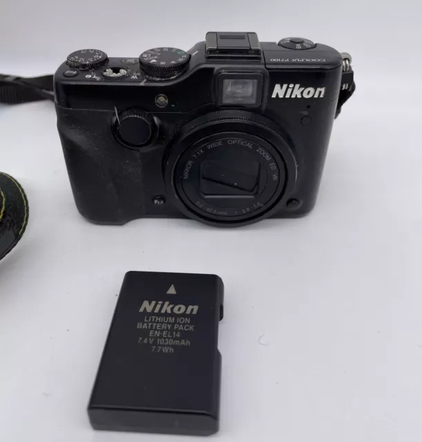 Nikon Coolpix P7100 10.1MP Digital Camera - Black Untested Missing Charger, Zoom