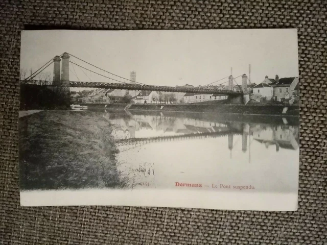 Cpa Dormans Le Pont Suspendu