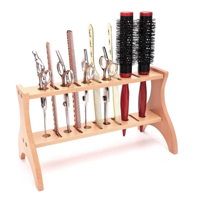 Estante de almacenamiento de tijeras para peluquero 6 orificios organizador herramientas de corte estante