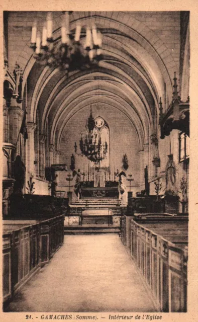 CPA 80 - GAMACHES (Somme) - 21. Intérieur de l'Eglise