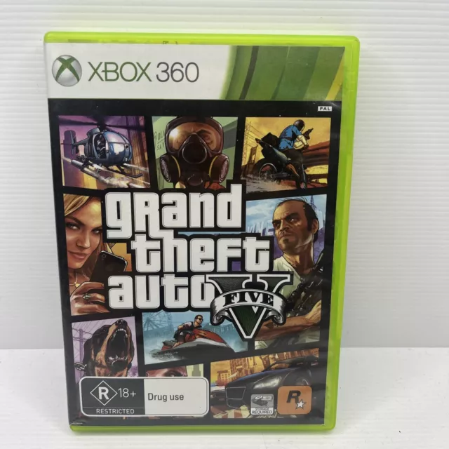 Grand Theft Auto V Xbox 360 Game Gta 5 COMPLETE WITH MANUAL & Map CIB Clean  Disc