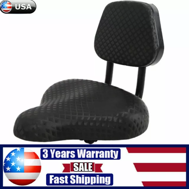 Large Comfort Bicycle Seat Saddle Black Back Rest Beach Cruiser Bike
