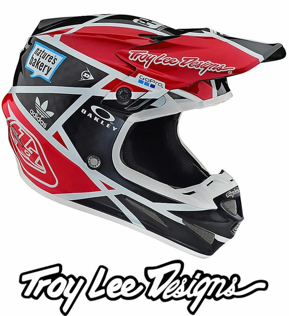 CASQUE TROY LEE DESIGNS TLD SE4 CARBON METRIC black/red ..Motocross Enduro SX MX