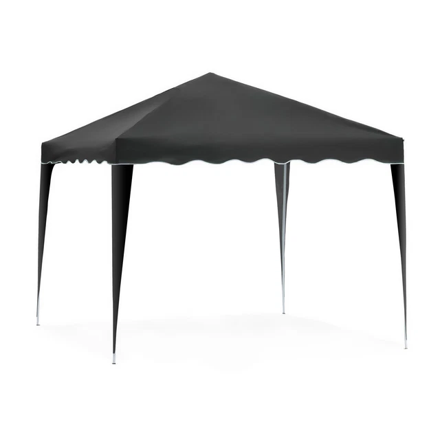Toboli Faltpavillon Grau 3x3 m Pop-up Partyzelt Wasserdicht UV-Schutz Tasche