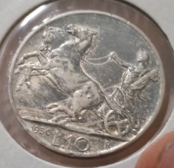 Italy: 1930-R Vittorio Emanuele III Silver 10 Lire