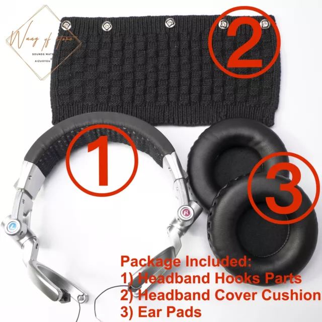 Repair Headband Cushion Hooks Part Ear Pads For Sony MDR V700 Z700 DJ Headphone 2