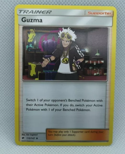 Pokemon Guzma Burning Shadows 115/147 Trainer Card NM