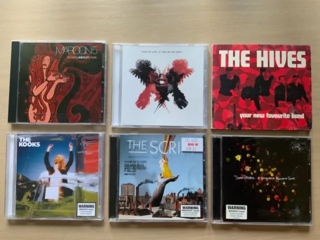 Six Cds Bulk Lot Indie Rock Hives Kooks Script Snow Patrol Kings Leon