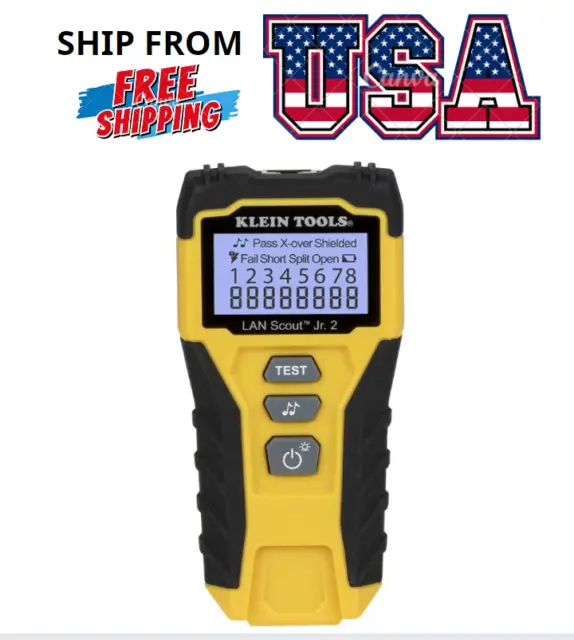 Klein Tools VDV526-200 LAN Scout Jr. 2 Data Cable Tester NEW