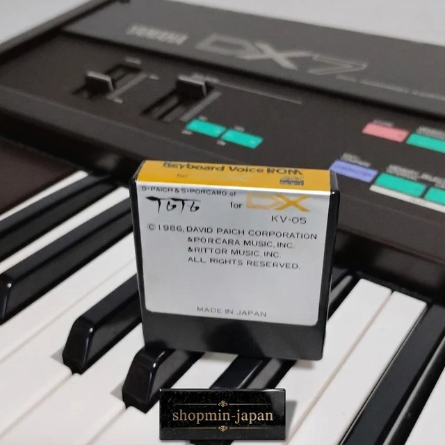 YAMAHA DX7 Voice ROM TOTO KV-05 カートリッジ YAMAHA DX7 VOICE ROM 2 Cartucho de Datos Vintage Sintetizador