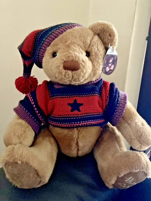 HARRODS THOMAS TEDDY Bear Christmas 2004 13 W Tags 11.95